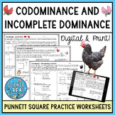 Codominance and Incomplete Dominance Punnett Squares Pract