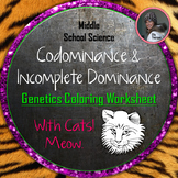 Codominance and Incomplete Dominance Genetics Coloring Worksheet