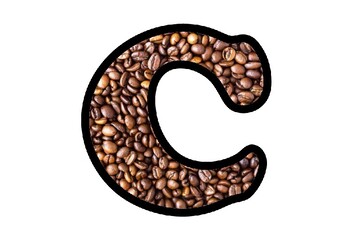 Preview of Coffee Beans Bulletin Board Letters, Numbers and Symbols, Classroom Decor