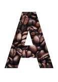 Coffee Beans Shop Print A-Z 0-9 Decor | Printable Bulletin