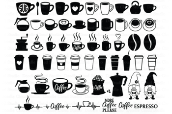 Download Coffee Bundle Svg Cutting File Coffee Cup Coffee Heartbeat Coffee Monogram