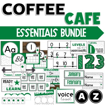 Preview of Coffee Cafe Classroom Decoration Transformation Mini Bundle (The Tall) Starbooks
