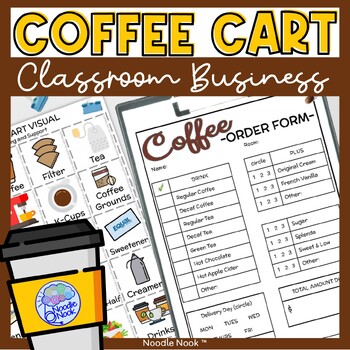 Coffee Cart- Classroom Business Guide and Visuals for Vocational Training in SpEd and Autism Units