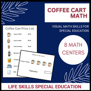 Preview of Coffee Cart Math Centers for Life Skills High School