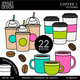 Coffee Clipart 1 - Outlined