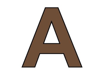 Preview of Coffee Color Theme Bulletin Board Letters Classroom Decor (A-Z a-z 0-9)