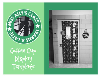 Preview of Coffee Cup Bulletin/Display-Download & Customize in Powerpoint
