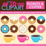 Coffee Donuts Clip Art (Digital Use Ok!)