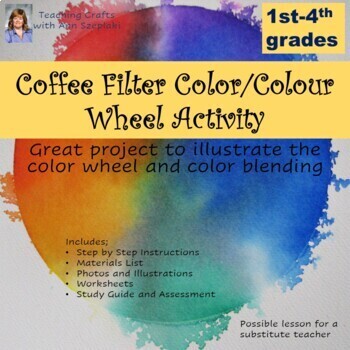 Preview of Coffee Filter Color/Colour Wheel Activity