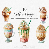 Coffee Frappe Iced Cold Summer Drinks Clipart PNG Milkshake
