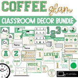 Coffee Glam Classroom Decor Bundle || Varsity Cafe Theme G