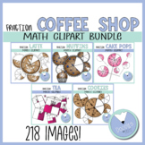 Coffee Shop Fraction Math Clipart Bundle