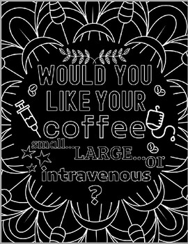Preview of Coffee Quotes Coloring Pages