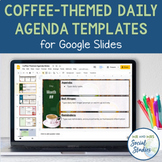Coffee Shop Themed Daily Agenda Slides Templates | Daily Schedule