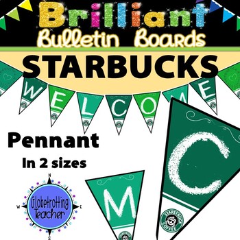 Starbucks Christmas Banner Starbucks Theme Party Starbucks Bunting