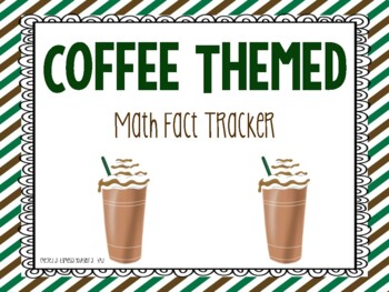 Preview of Coffee Themed Math Fact Tracker