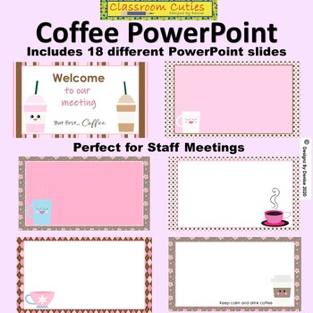 Preview of Coffee Themed PowerPoint Template for Meetings