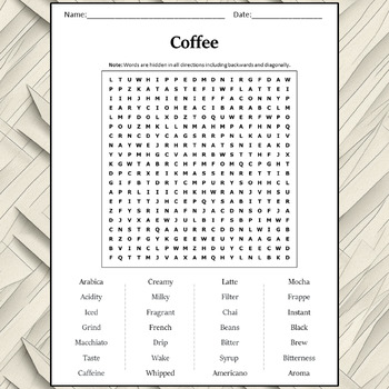 Results for coffee word search | TPT