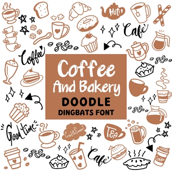 Preview of Coffee and Bakery Doodle Fonts