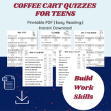 Coffee cart quizzes for life skills and transition in high school