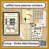 Coffee love planner stickers