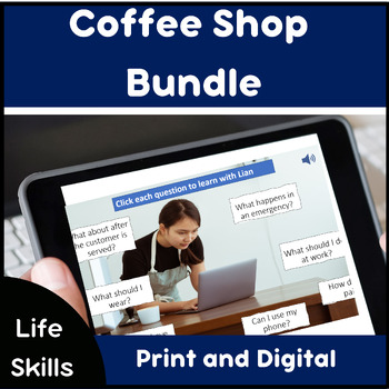 Preview of Coffee cart activities bundle for life skills and transition