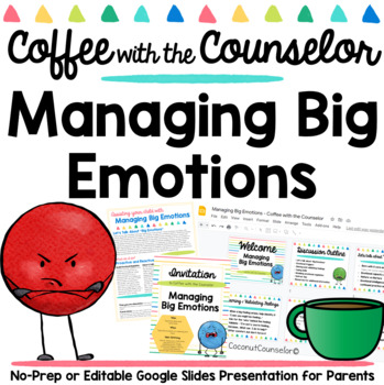 Preview of Coffee with the Counselor | Managing Big Emotions