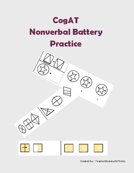 Preview of CogAT Nonverbal Practice Pages