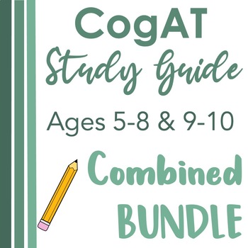 Preview of CogAT Study Guide Combined BUNDLE for Ages 5-9