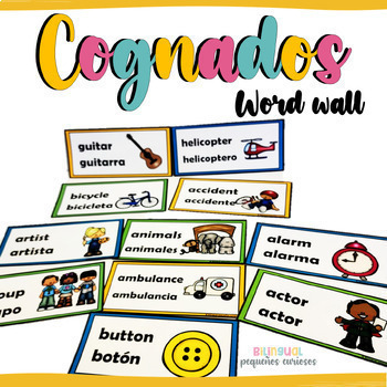 Preview of Cognados | Cognates| Spanish Cognates | Word wall | Bilingual Cognates