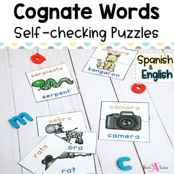 Preview of Spanish Cognates Puzzles | Rompecabezas de Cognados
