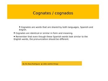 Preview of Cognates