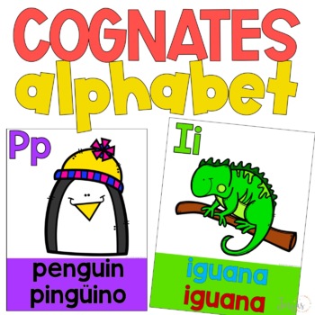 Preview of Cognates Alphabet Posters Cognados