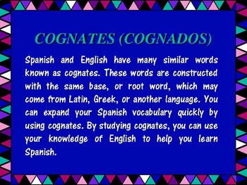 Preview of Cognates (Cognados) Guidelines