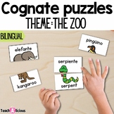 Cognates Puzzles | Rompecabezas de Cognados | Zoo Animals 
