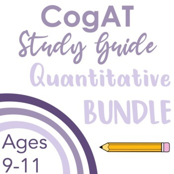 Preview of CogAT Quantitative Reasoning BUNDLE for CogAT Tests 4 - 6 for Grades 2 and Up