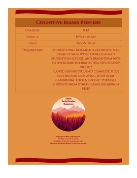 Preview of Cognitive Biases Posters