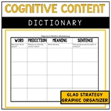 Cognitive Content Dictionary - Vocabulary Graphic Organizer