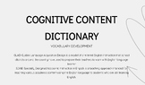 Cognitive Content Dictionary Presentation