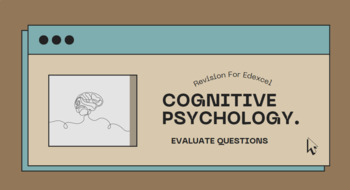 Preview of Cognitive Psychology Edexcel - Evaluate questions and answers