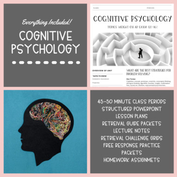 Preview of Cognitive Psychology Unit Bundle (45-50 Minute Periods)