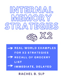 Cognitive Therapy; Internal Memory Strategies; Adult Speec