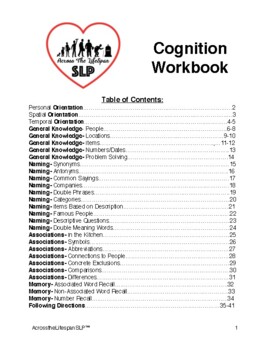 Preview of Cognition Workbook