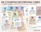 Cognitive distortion cards, unhelpful ways of thinking car