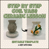 Coil Vase STEP BY STEP/ Ceramics Lesson/ Editable Template