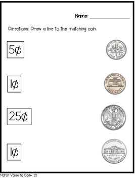 Coin Activities for Building Visual Discrimination- Life Skills Classes