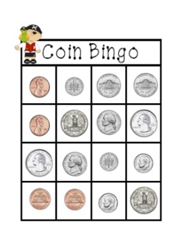 coin bingo penny nickel dime quarter by kolors of