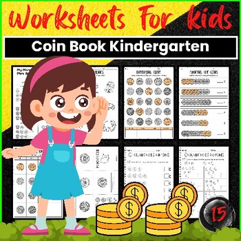 Preview of Coin Book Kindergarten K to 1st grade