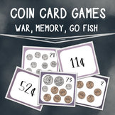 Coin Card Games / War, Memory, Go Fish / Differentiated Co