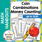 Coin Combinations Up to $1.00 Worksheets Money Practice